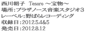 쒩q@Tesoro `󕨁` ꏊFvUm[XyX^WIR [xF΂烌R[fBO ^F2012.5.4&5 F2012.8.12 